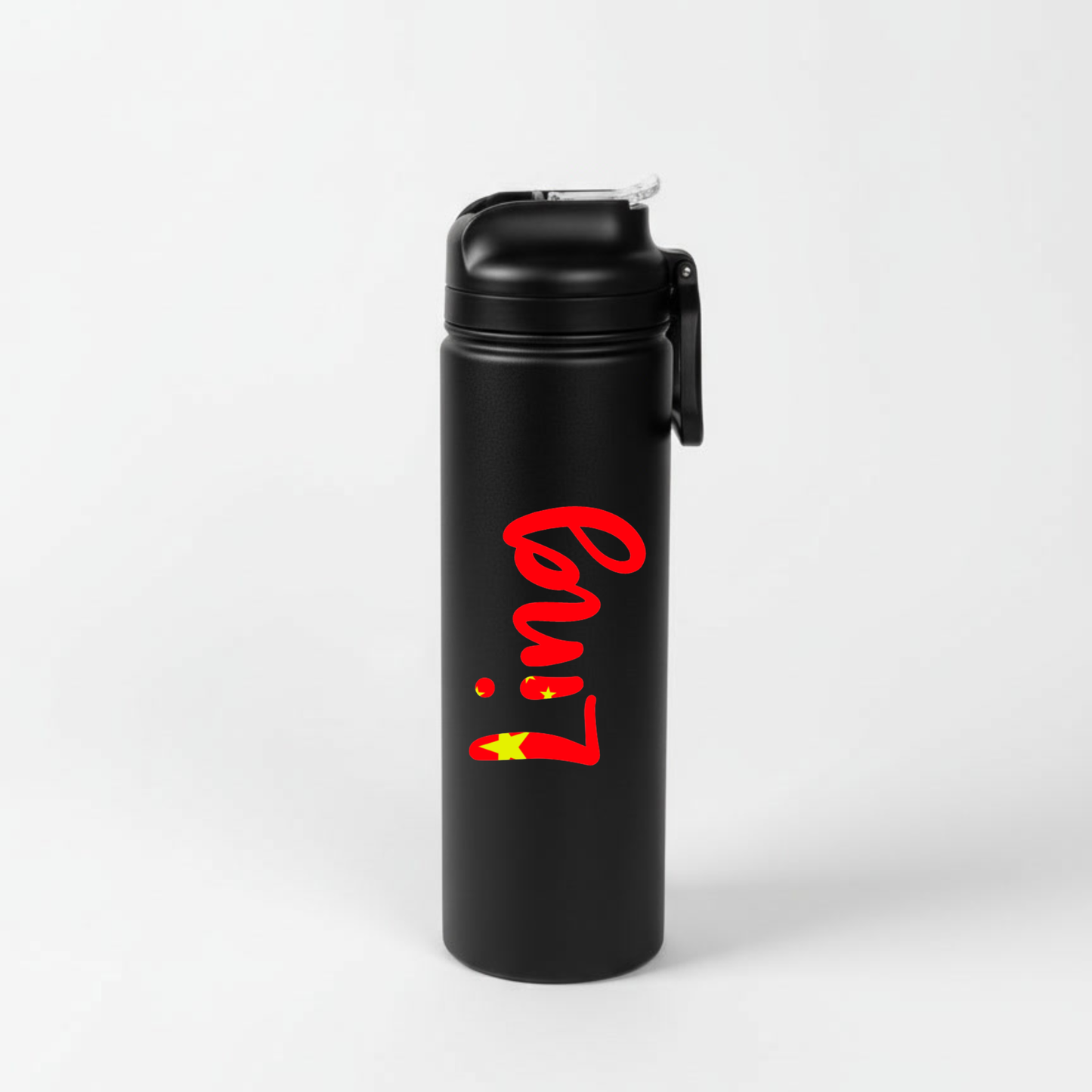Custom Name & Flag Water Bottle – 24oz