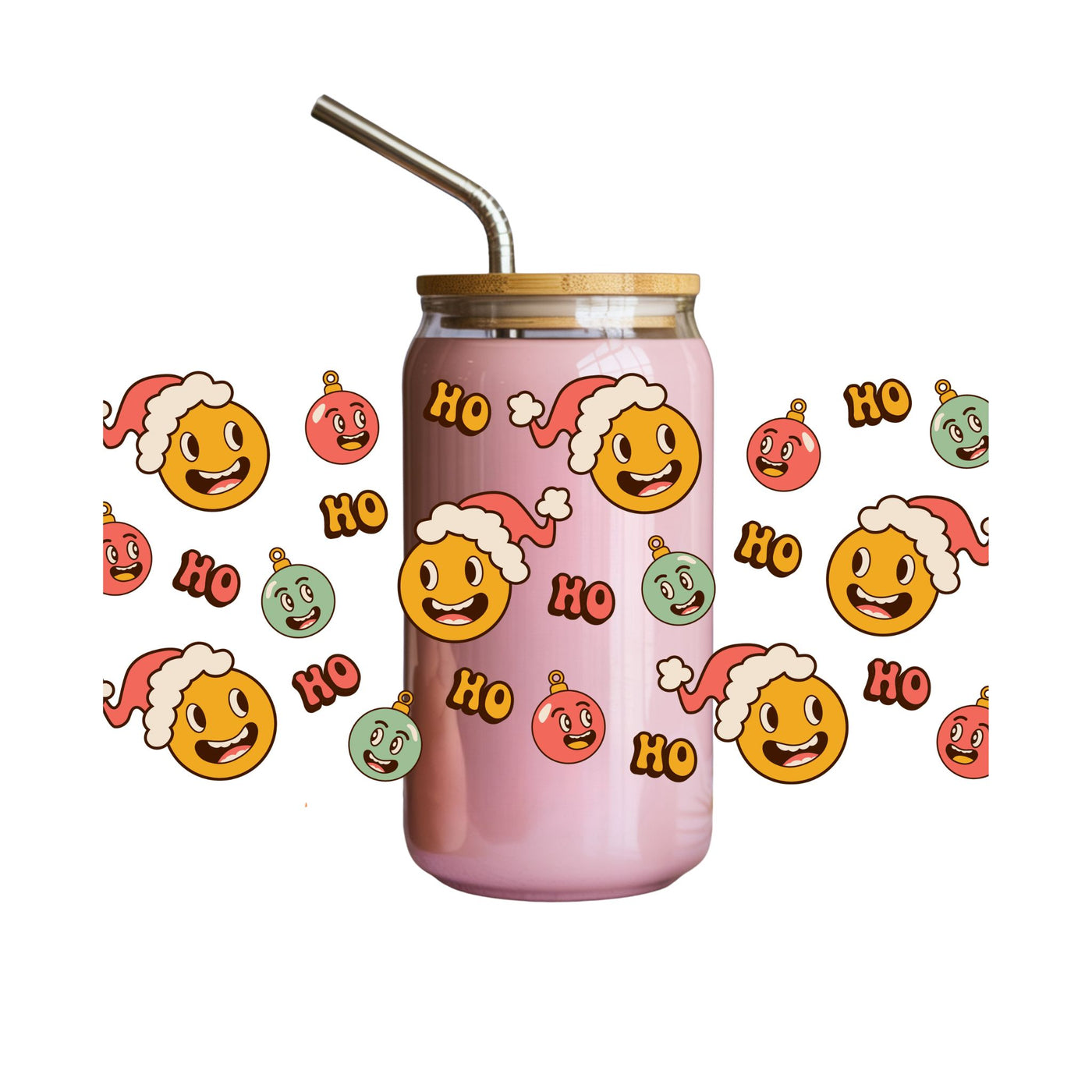 Christmas Emoji - 16 Oz Wrap