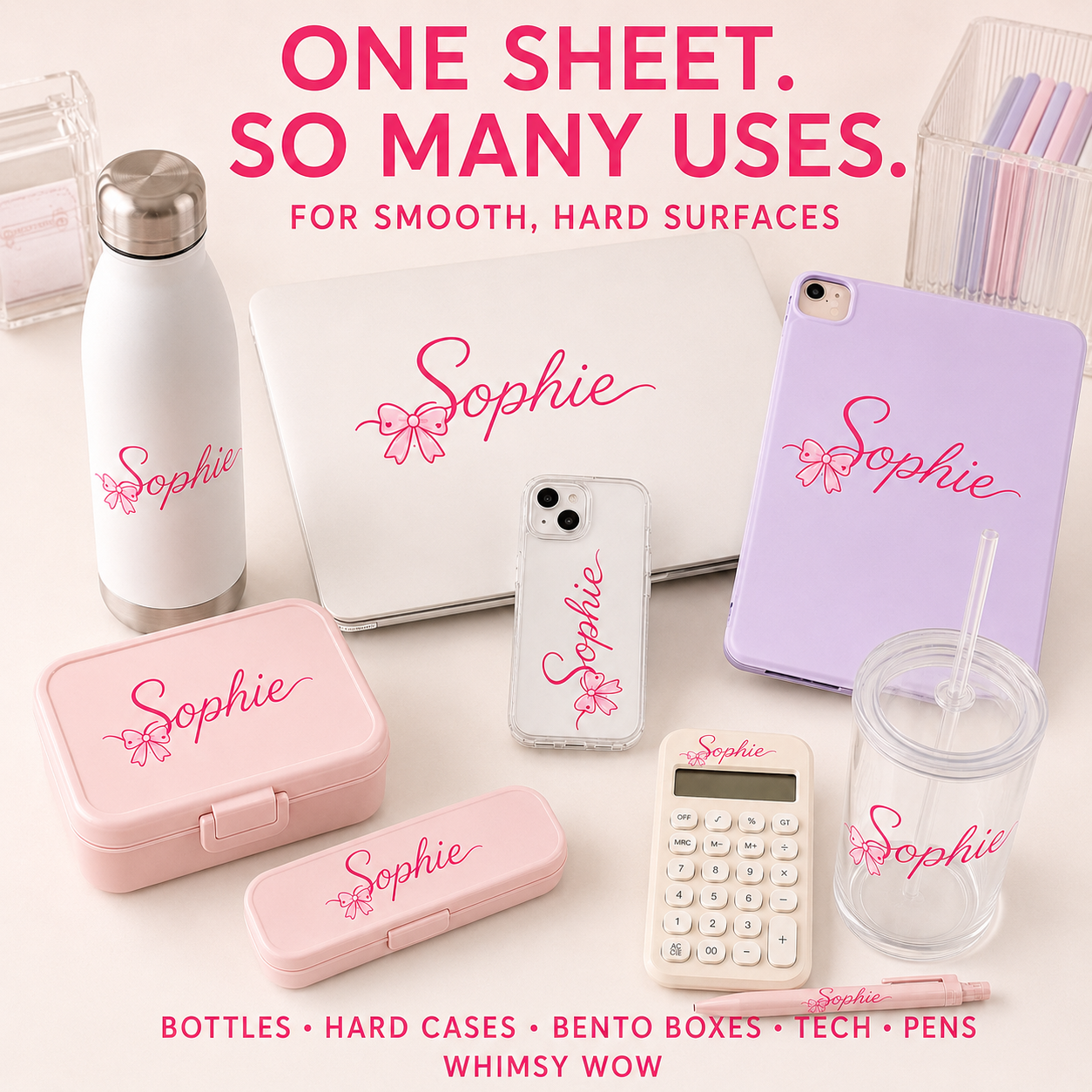 Bow Signature Name Decal Sheet