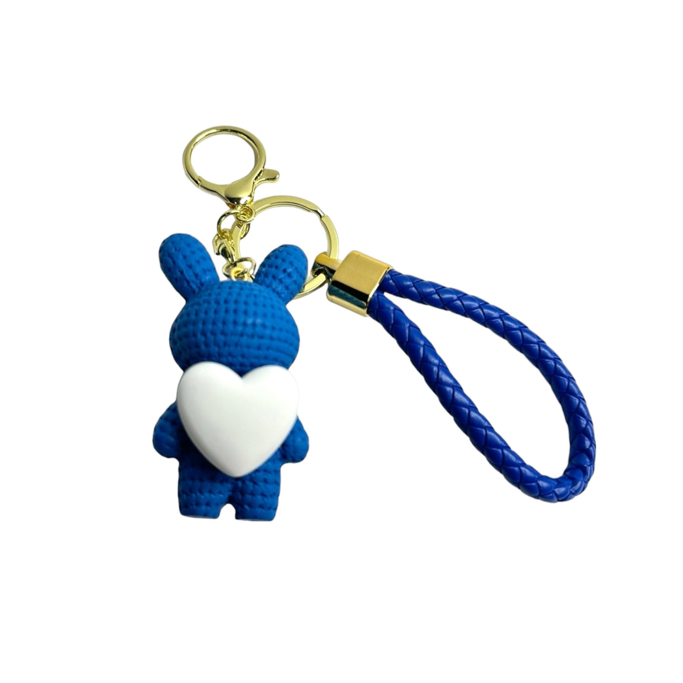 Lovely Cartoon Rabbit Heart Keychain