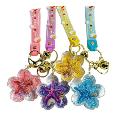 Starfish Liquid Keychain