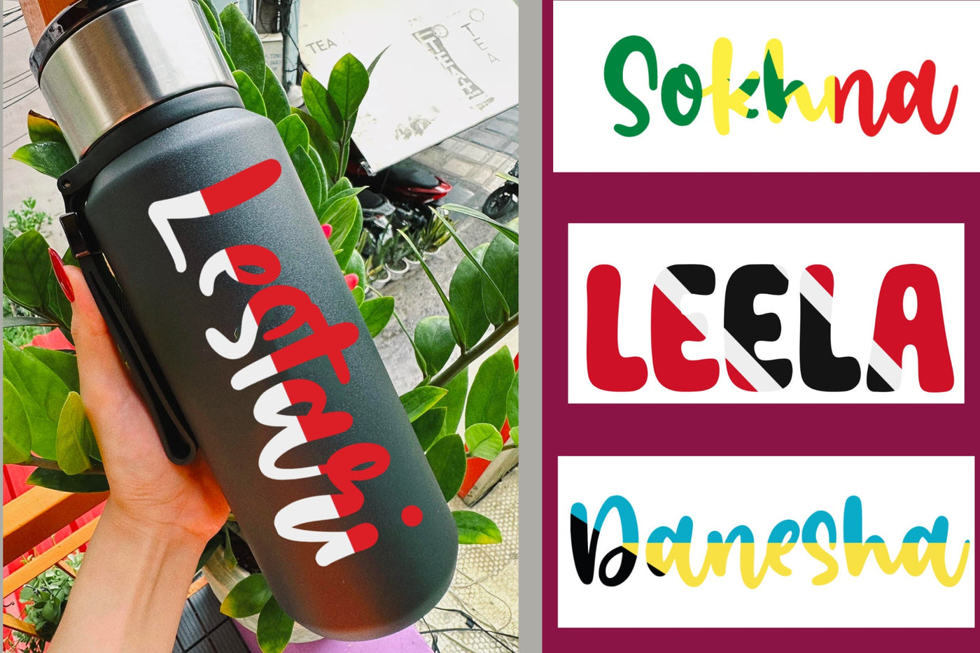 Country Flag Name Decal